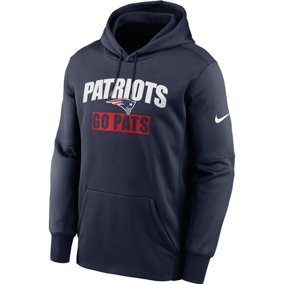 Nike New England Patriots Hometown Navy Therma-FIT Hoodie Men's Small NWT - Picture 1 of 3